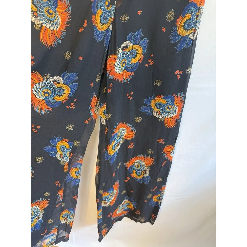 VTG 70s Franck Olivier Paris Pilazzo Wide Leg Pants 42 Boho MOD Hippie